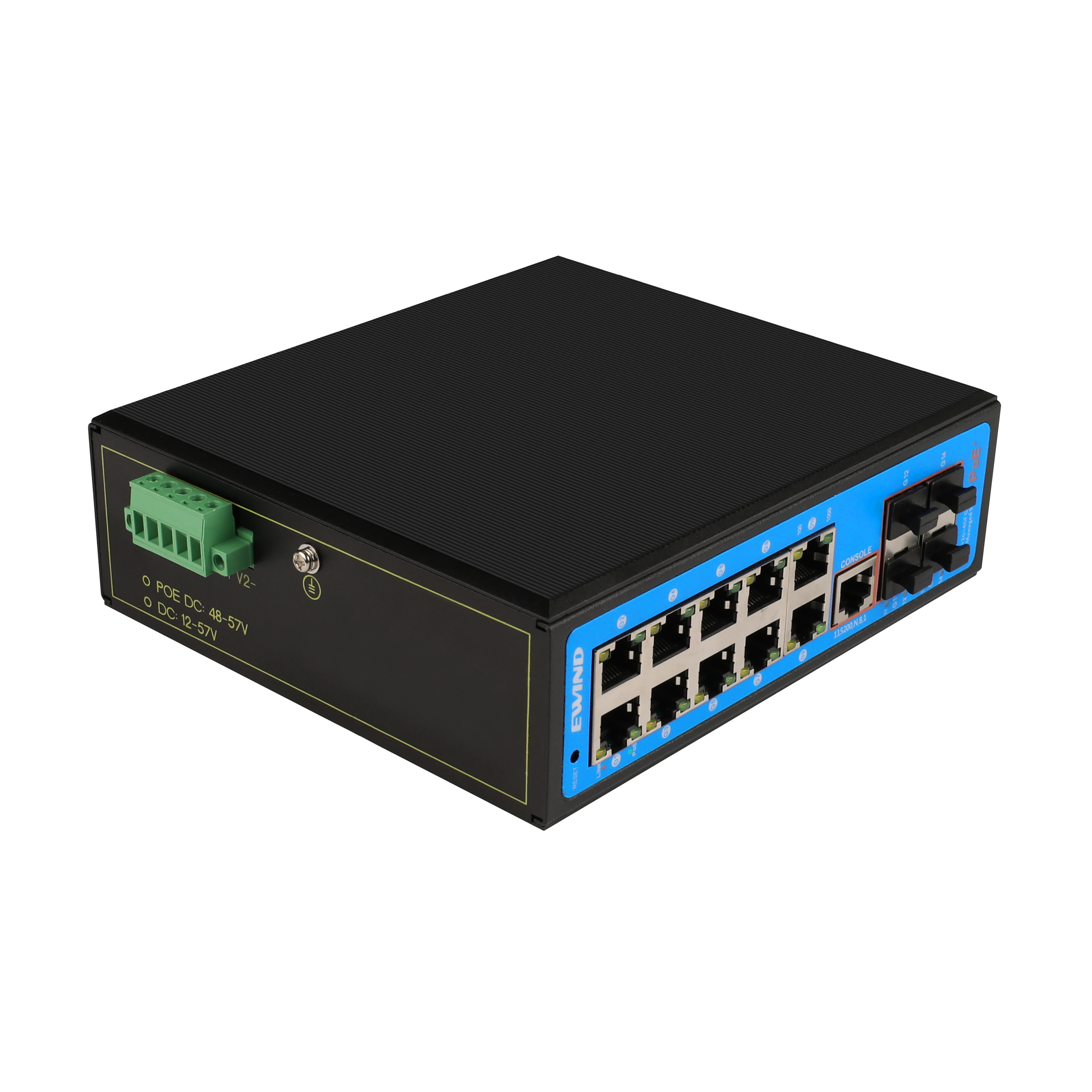 Switch PoE Wholesales  8*GE PoE +2*GE+4*GF 1000M With Watchdog Function For CCTV System Industrial Switch