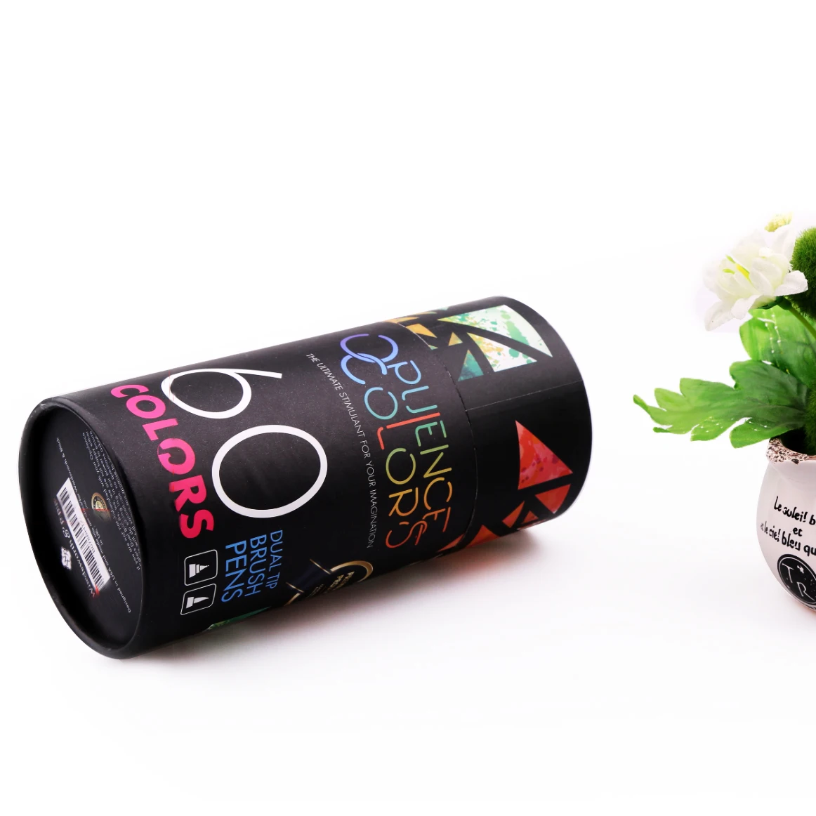 60 Colors Dual Brush Pens Set Fine & Brush Tip Art Markers For Kids Adult Coloring