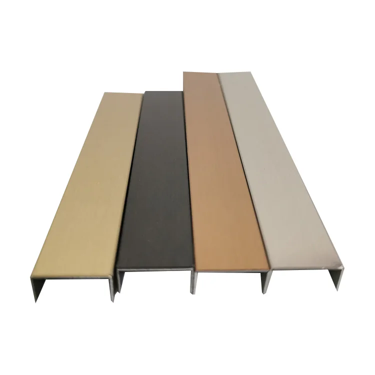 
V-Groove 201 304 U Shape Decorative Profile Stainless Steel Tile Trim 