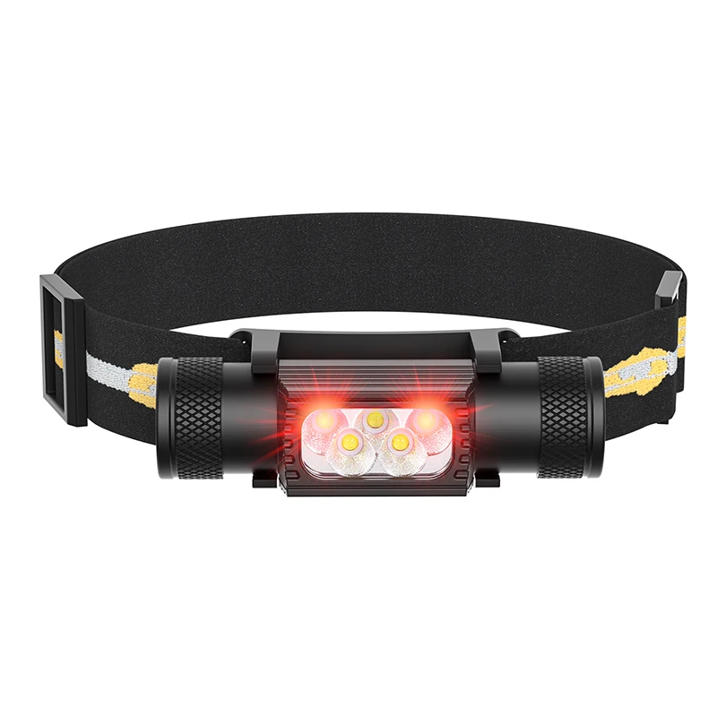 High Power Headlamp SST20 2200LM Head Flashlight 5LEDs Headlamp Flashlight  for Hiking Camping Riding Fishing Hunting