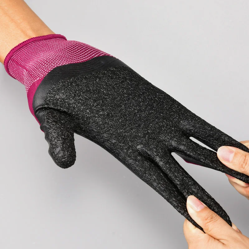 Coated Nitrile Gloves XL Size Flexible Anti-Slip Anti-Vibration Safety Gloves with Nylon Lining for Construction EN388 Certified