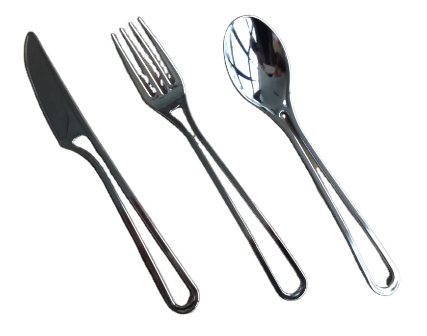 Manufacturers Sell Disposable Gold-Plated Plastic Tableware Cutlery Set Can Be Customized Color Party Kids Spoon And Fork