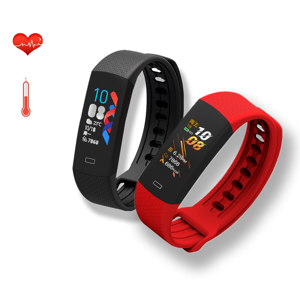 
B6W Body Temperature Bracelet, B6W Heart Rate Monitoring Heart Rate Smartwatch Trending 2020 