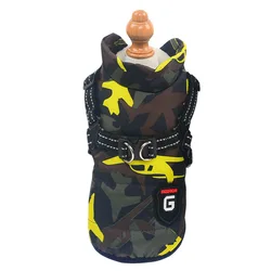 warm vest reflective camouflage dog jacket coat with chest and back traction
