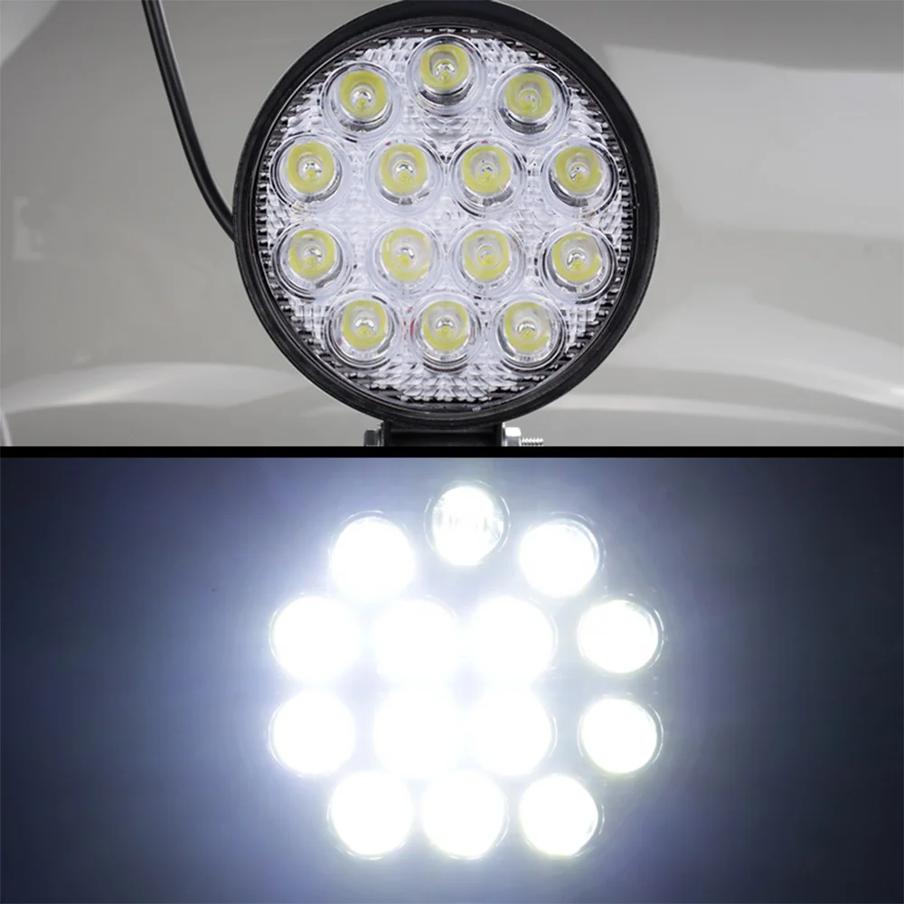 RUTENSE Factory auto led driving light Car Spotlight Night working Auto Waterproof Truck Offroad 42W Led Work Light