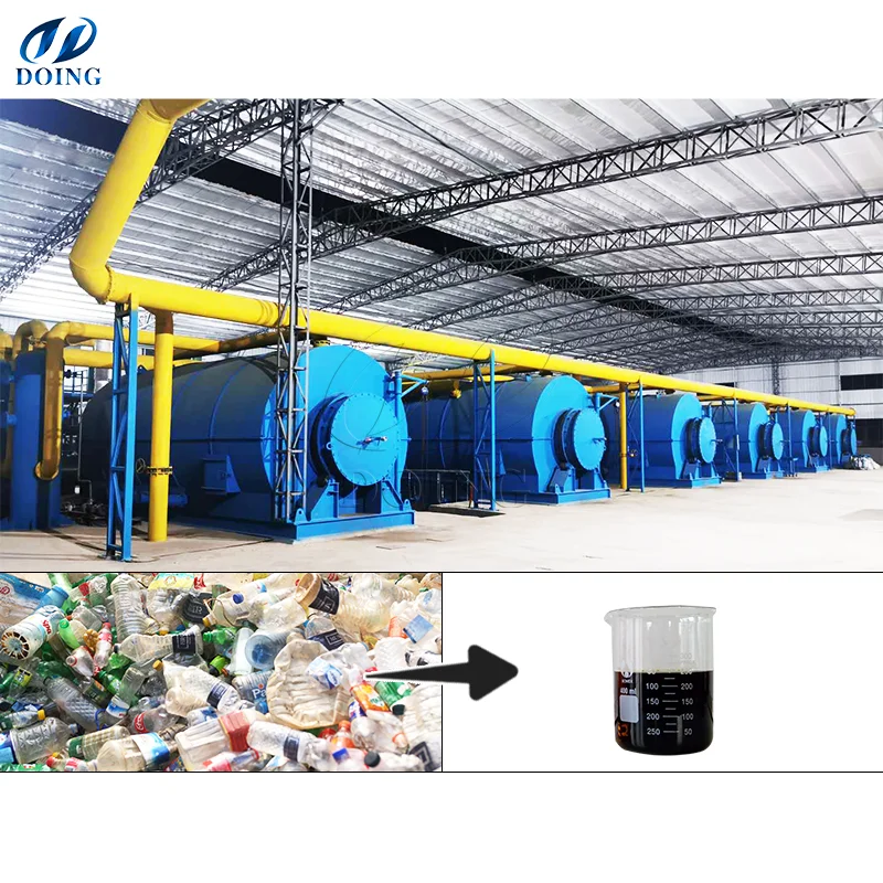 March Expo 5 stars DOING Plastic Recycling Machine To Fuel Oil Diesel Waste Plastic Pyrolysis pPlant