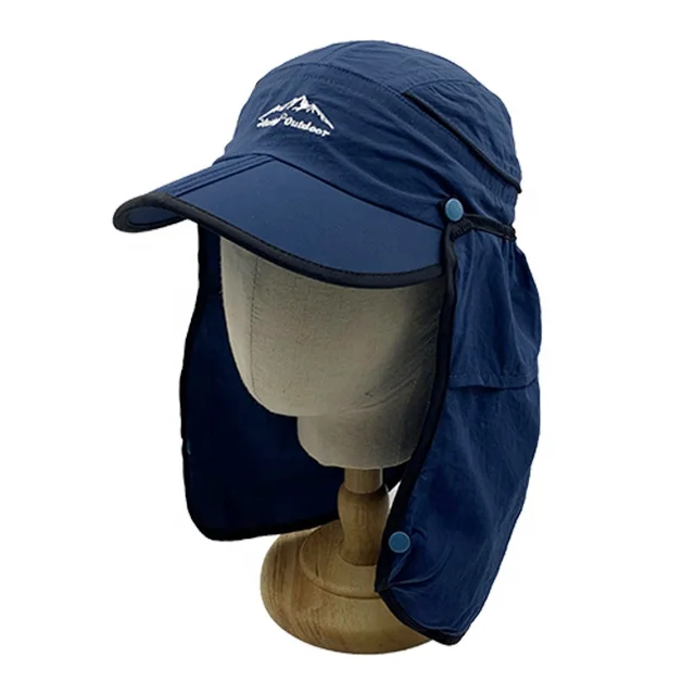 RTS High quality army jungle cap sunproof bucket hat with neck shade mesh breathable foldable outdoor hat