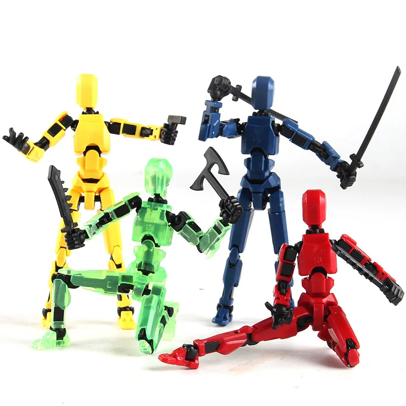 T827 Hot selling 3D printing robot model multi joint movable assembly doll animal human deformation toy