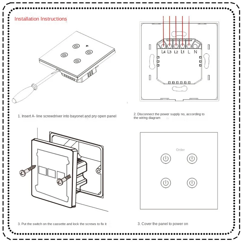 American standard WIFI Switch Smart Home Tuya App Remote Control Smart Timer Switch  wall Switch Work with Google Home Alexa