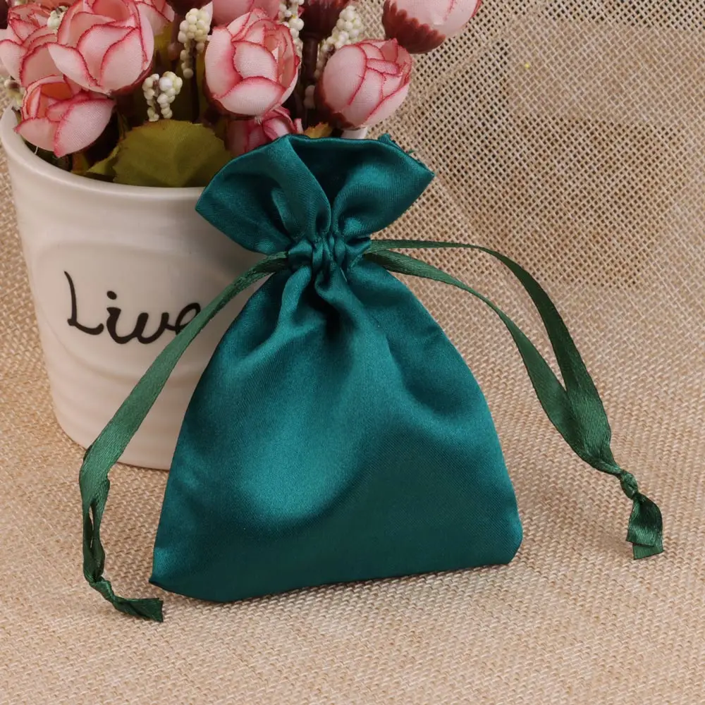 10*15CM Storage Silk Fabric Small Satin Bag For Jewelry Gift