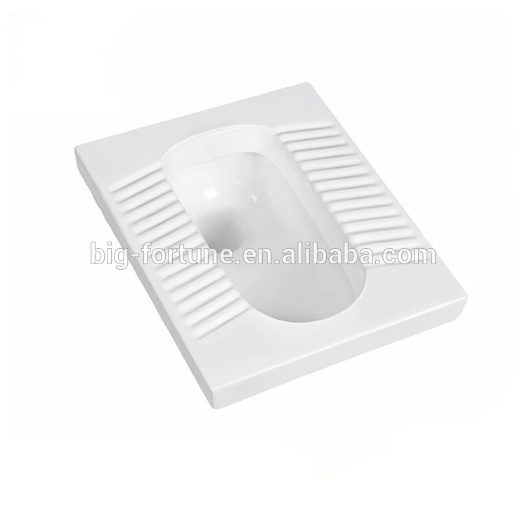 Factory Supplier Chinese Public Toilet Squatting Pan Sanitary Ware White Ceramic Squat Pan