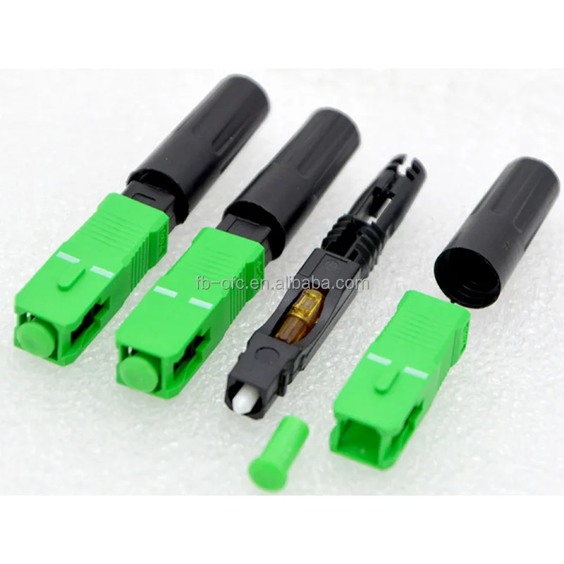 FTTH SC UPC Fiber Fast Connector For Drop Cable Fast SC/APC Thread Field Connector Waterproof Fast Push-pull Quick Connectors