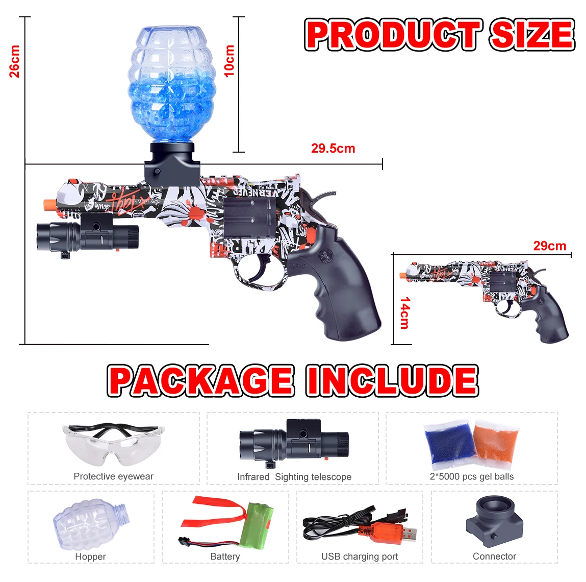 Srcooat Revolver Gun Toy Kids Gun Toys Electric Blaster for outdoor team game
