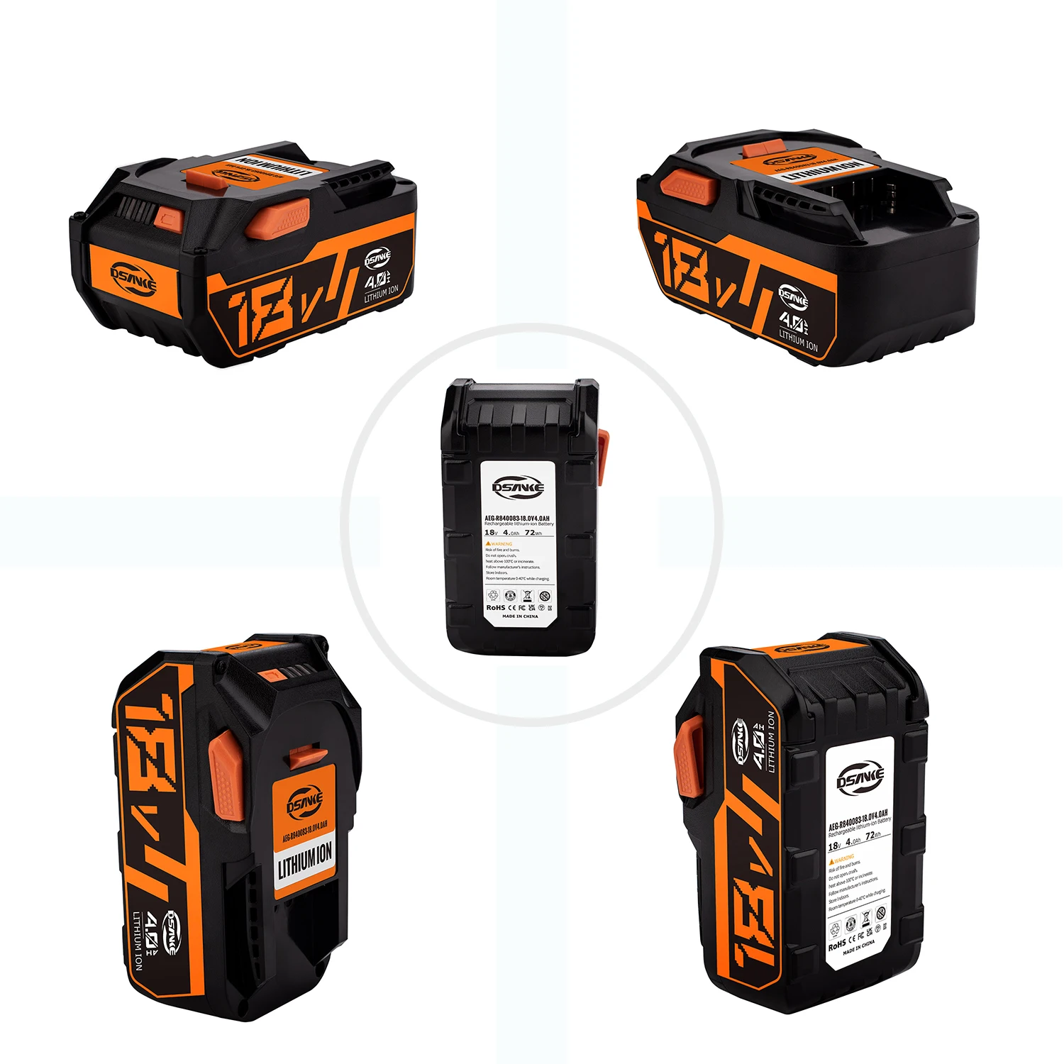 Factory Compatible With AEG Ridgid 18V Battery Rechargeable 4AH Power Tool Battery for Chainsaw