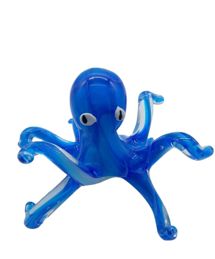 Lampwork Hand Blown Murano Art Glass Octopus Figurine Wholesale