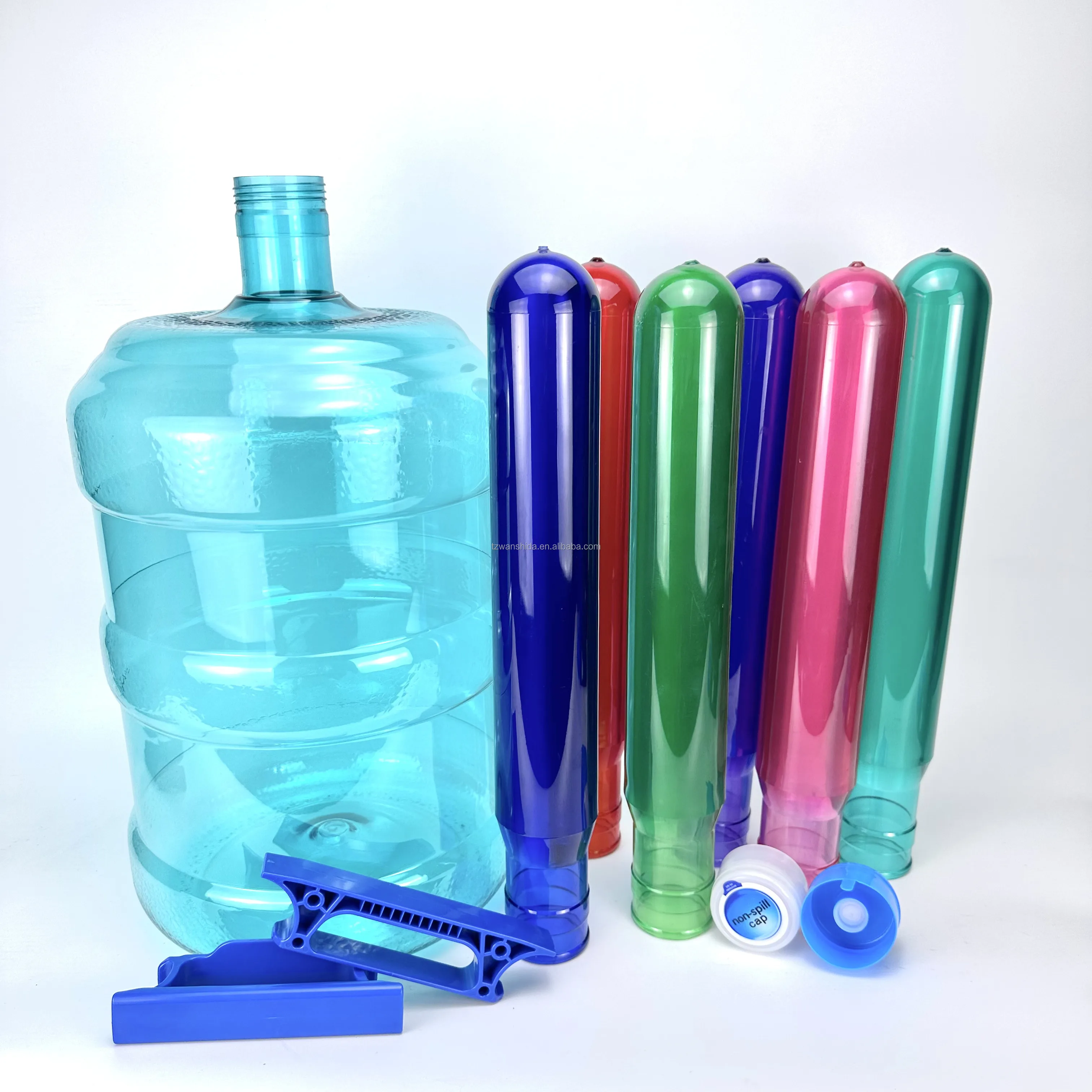 5gallon 700g 730g Blow Moulding Machine 20 Liter  750g Plastic Blue transparent 5gallon PET preform