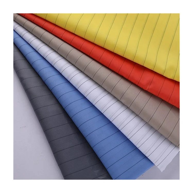 
Breathable Anti static Material Striped ESD Polyester Fabric Antistatic Fabric For Industrial Work 