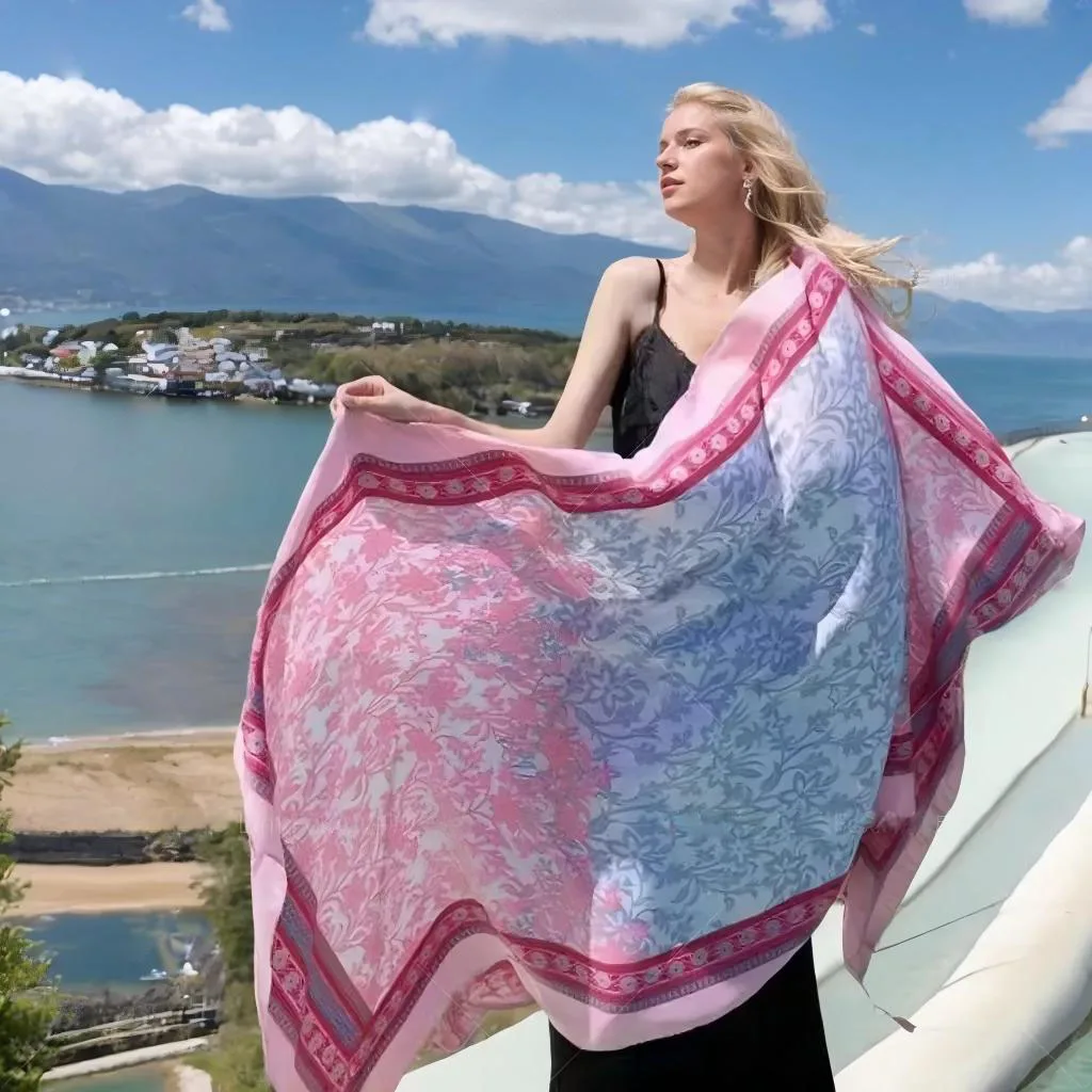 200C Fashion holiday resort cotton linen ethnic style scarf shawl Pareo beach sarong wholesale