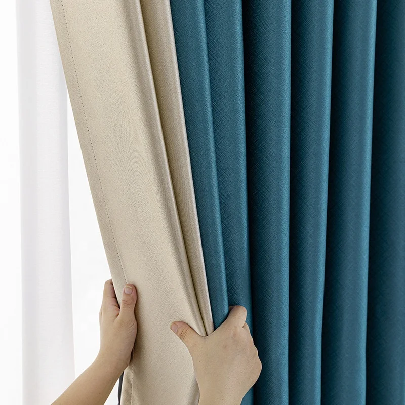 High Quality Classic Curtain Wholesale 100% Polyester 100% Blackout Window Curtains And Drapes Thermal Insulated Bedroom