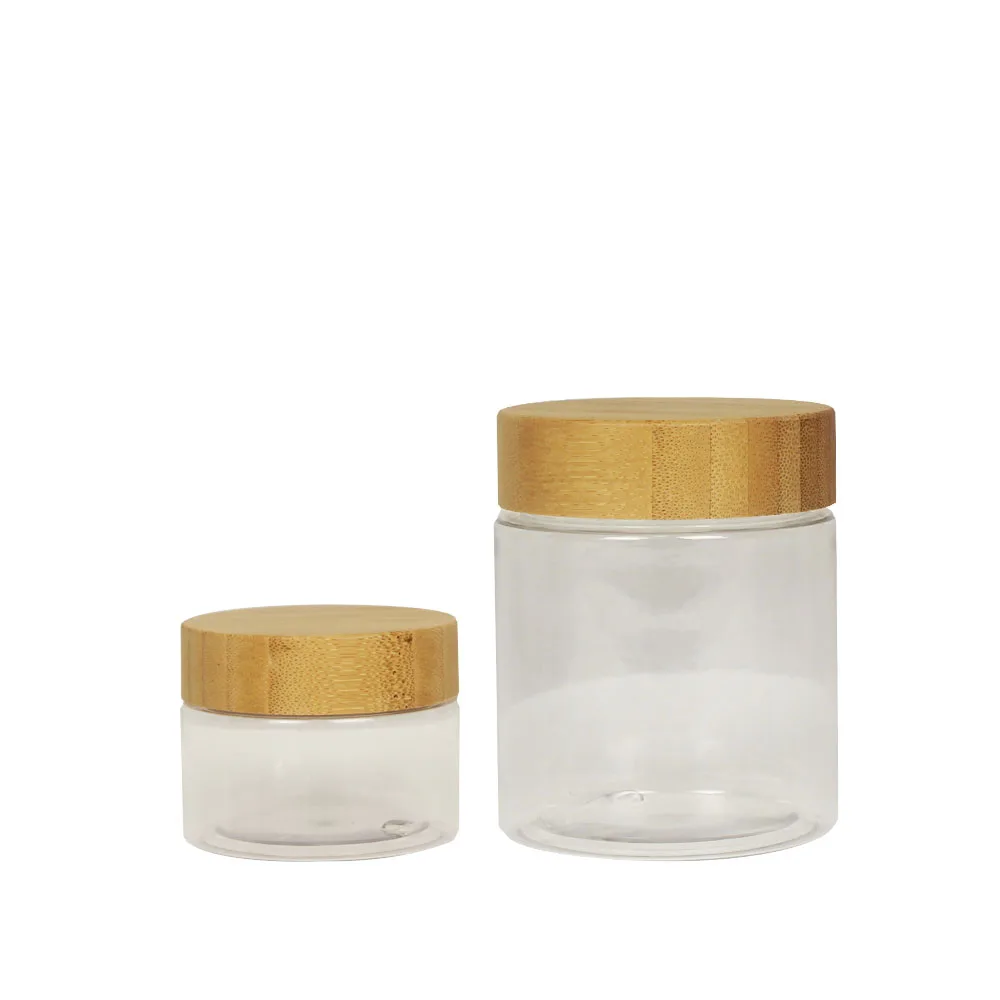 Красивый и экологически чистый пластиковый сосуд для хранения с бамбуковой крышкой PJ-003Z