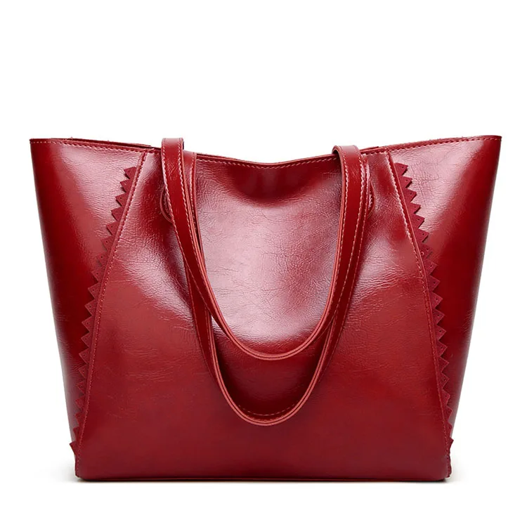 Big Bag New Fashion Women Retro Oil Wax Leather Ladies Handbag