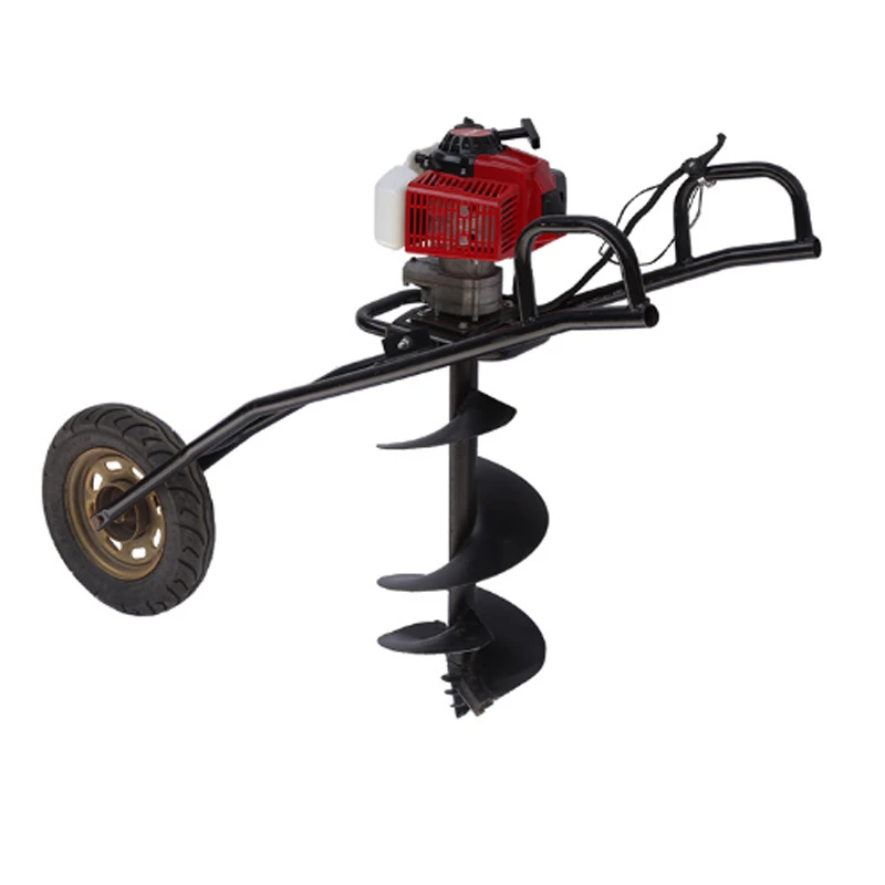 Hot Sale Trolley Earth Auger Single Wheel Trolley Earth Auger Machine Trolley One Man Earth Auger