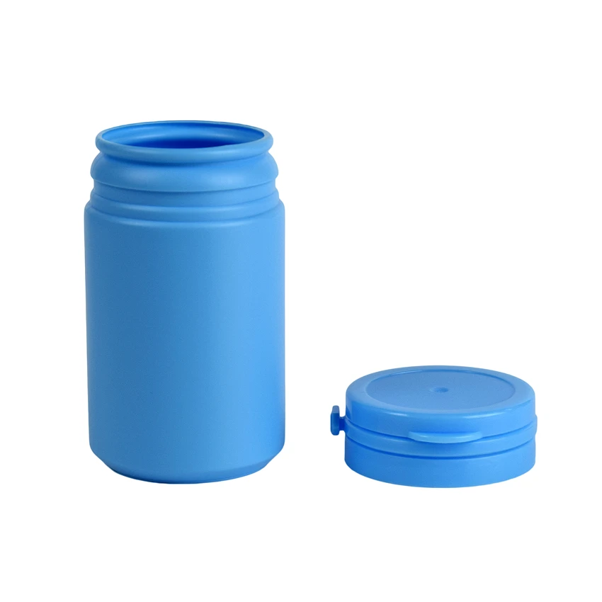 HDPE medical pill 80ml plastic bottle, PE colorful plastic bottle with screw cap