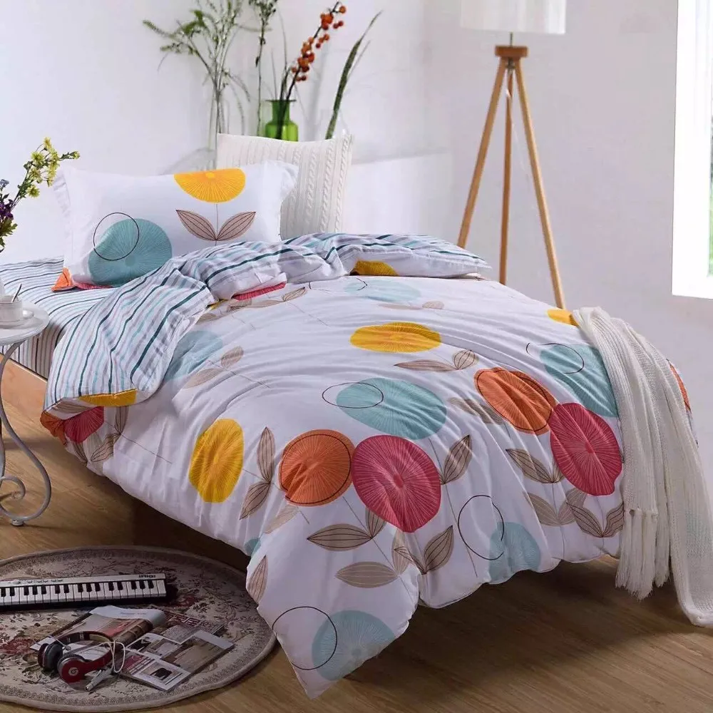 China supplier 100% polyester print sabanas bedding set cartoon quilted kids bed
