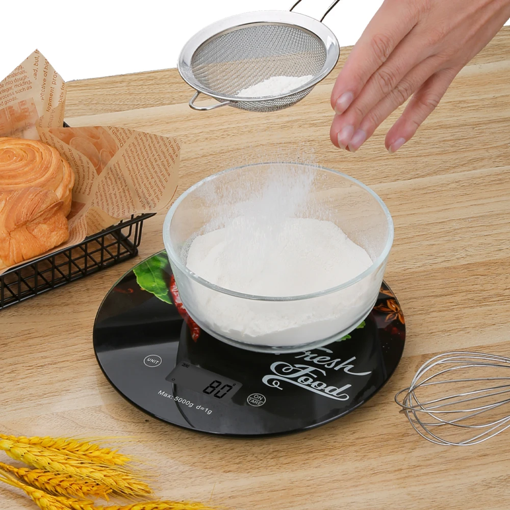 Glass surface oem image 3 unit g kg lb 5kg 1g cr2032 kitchen electronic oil pressure gauge kit food scale