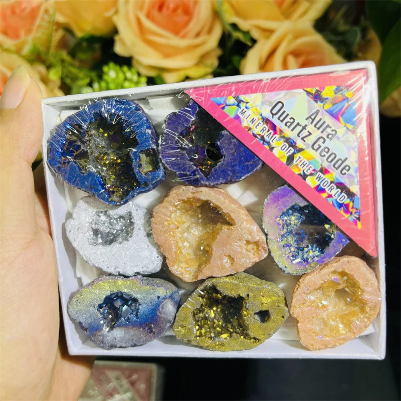 Wholesale Natural Gemstone Rough Box Unpolished Raw Stone Crystal Specimen Amethyst for Gift