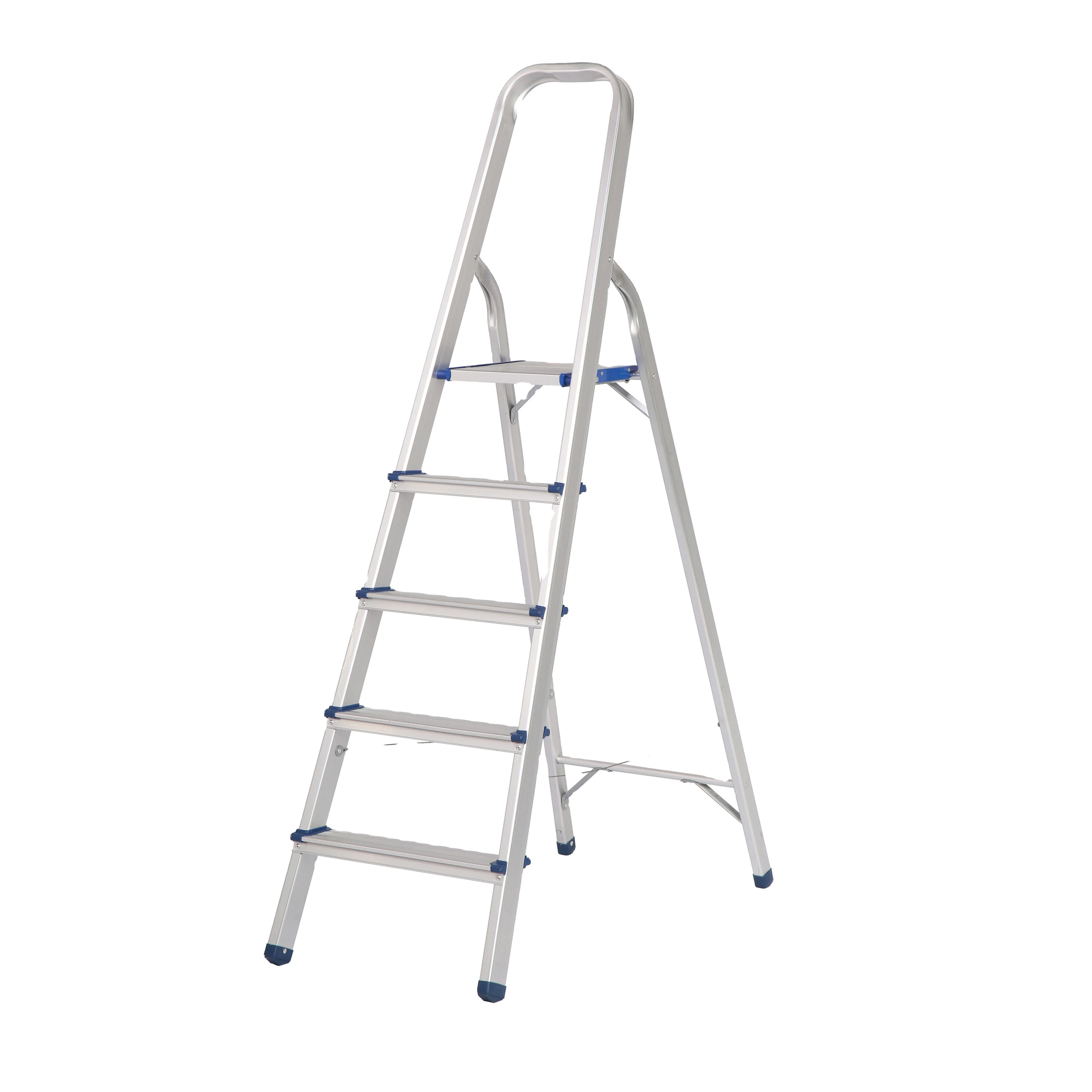Lightweight Folding Aluminium Ladder Foldable Step Manufacture Ladder Warehouses 5 Step Aluminum Ladder