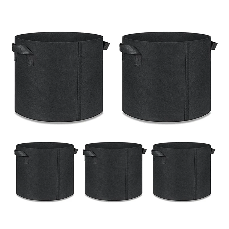 Cheap price 5 7 10 15 20 gallon recycled felt garden planter grow bags vegetable planting for