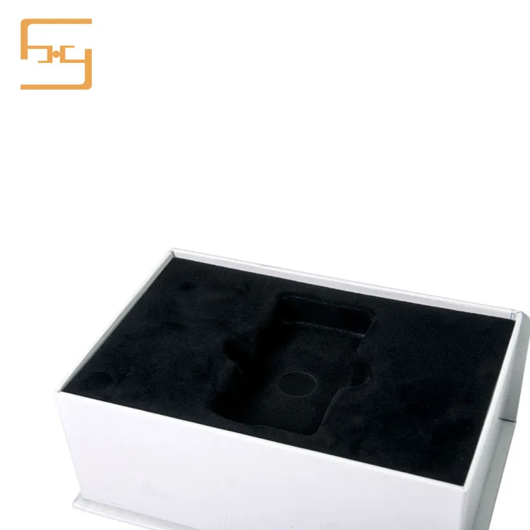 Luxury Small Magnetic Folding White Jewelry Gift Box With EVA Insert Magnetic Box