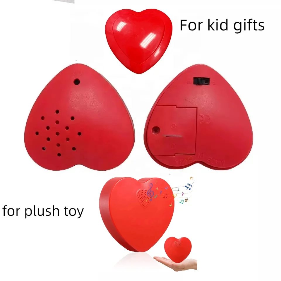 Recordable Voice Recording Box Heartbeat Recorder valentine gift mini toy voice recorder heartbeat bear