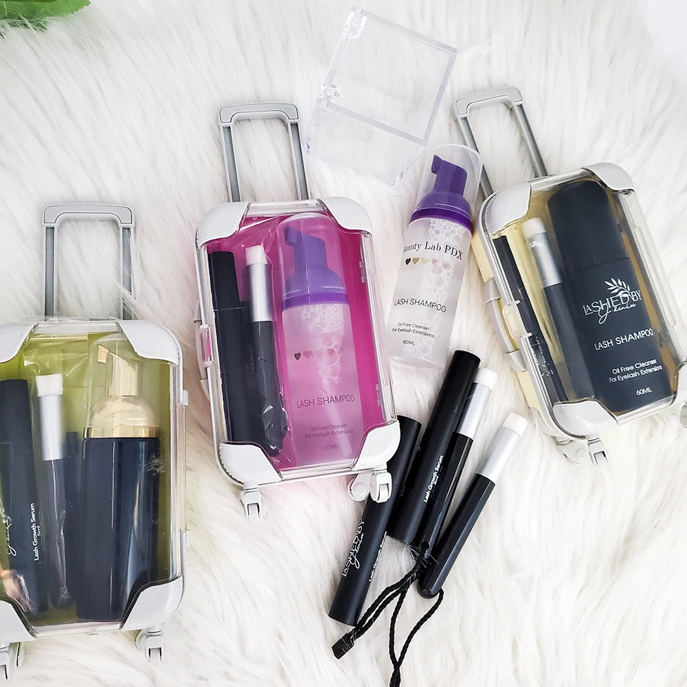 Custom Logo Quality Cleaning Lash Shampoo Kit Custom Wholesale Eyelash Shampoo Eyelash Cleaning Foam S