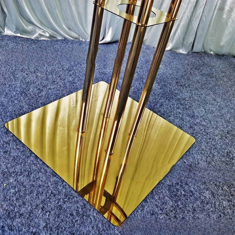 Wedding Tall Metal Vase Round Gold Flower Stands Display for Wedding Table Centerpieces