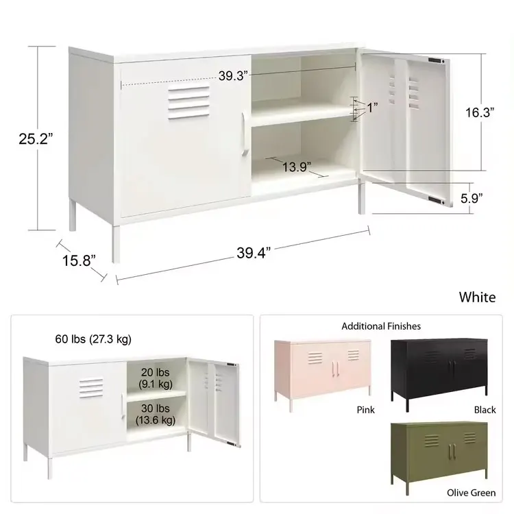Hot sale high quality Steel Furniture metal cabinet living room TV stand modern style storage cabinet
