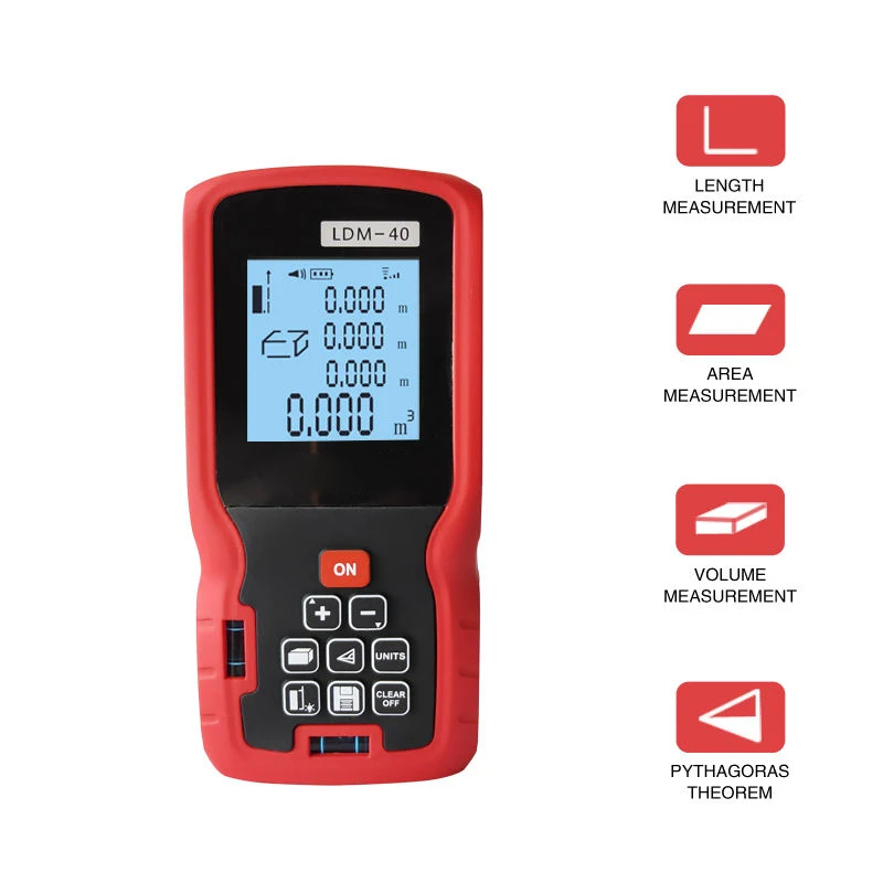 40m 50m 70m 80m 100m 120m Measure Tool Handheld Indoor&Outdoor Laser Rangefinder Digital Laser Distance Meters