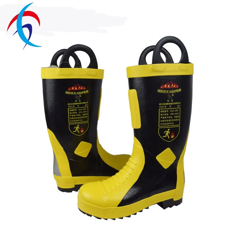 Factory Direct Supply Flame Resistant Firefighting Boots Fireman Equipment for Fire Fighting