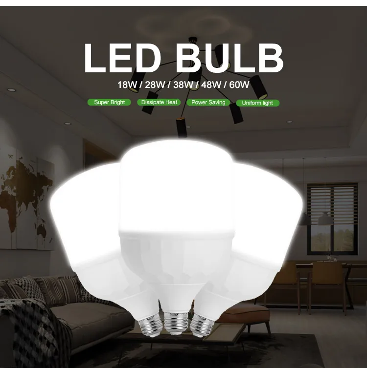 Energy saving home T shape king hat led bulb 5w 10w 15w 20w 30w 40w 50w 220v AC85-265V E27 B22 bulb light