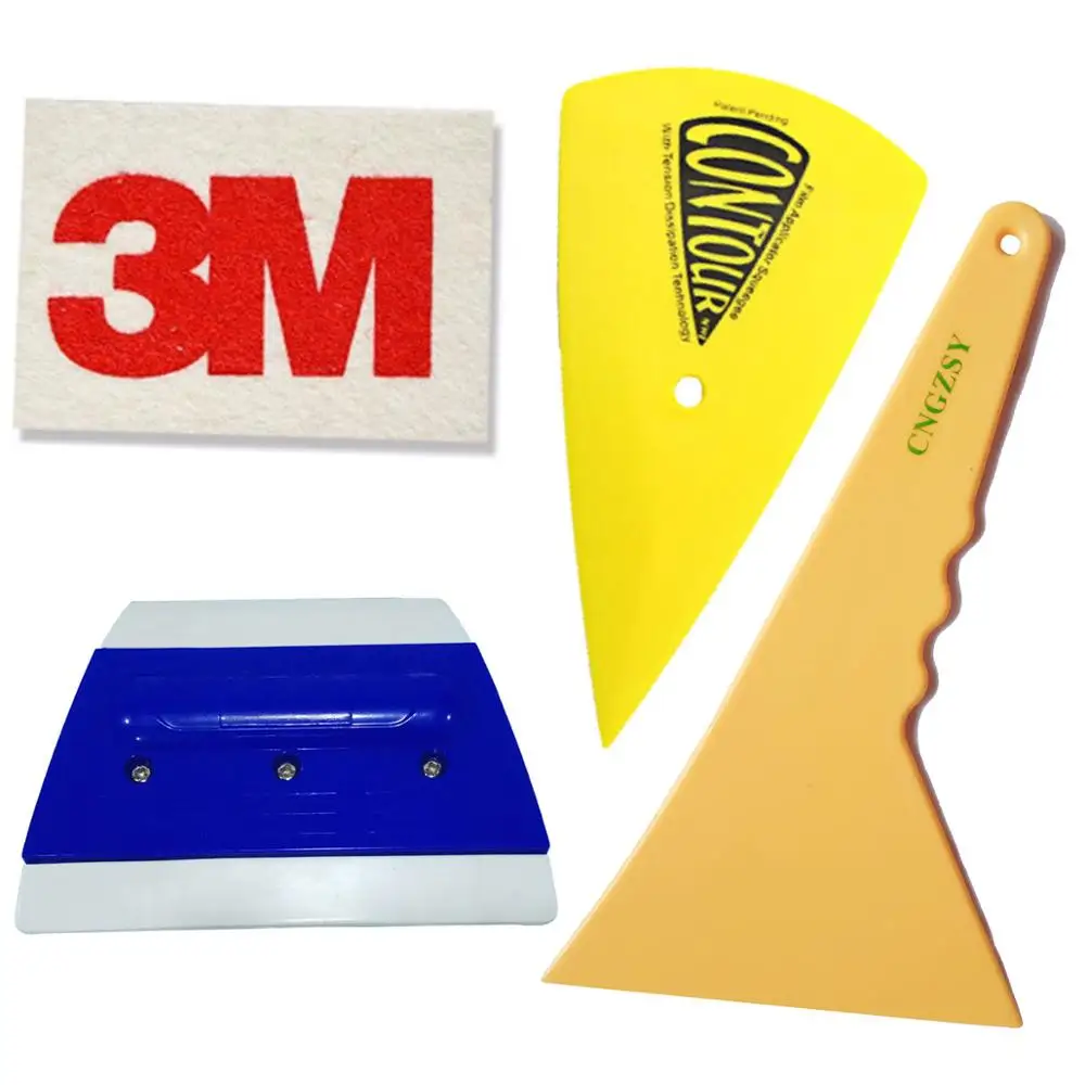 Film Tool Kit 3M Wool Squeegee Trapezoidal Double Edge Scraper Triangles Hand Tools Car
