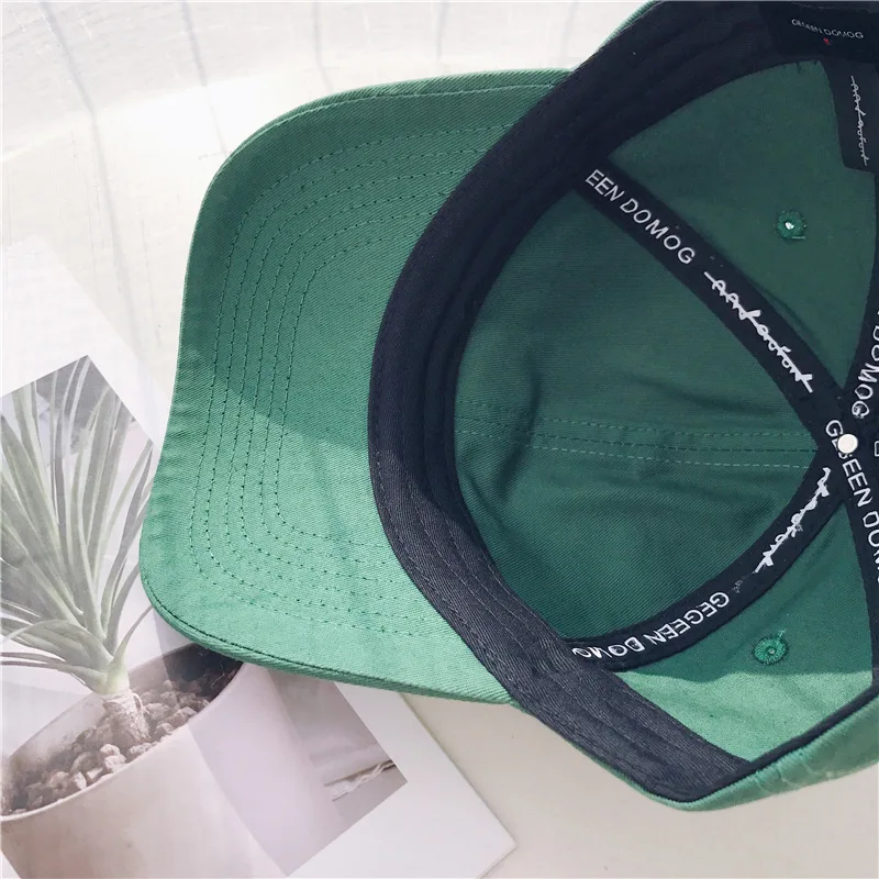 Cotton Baseball Hat Unstructured Dad Caps with Metal Buckle Cheap Custom Best Quality Green Customized Baseball Cap 6-panel Hat