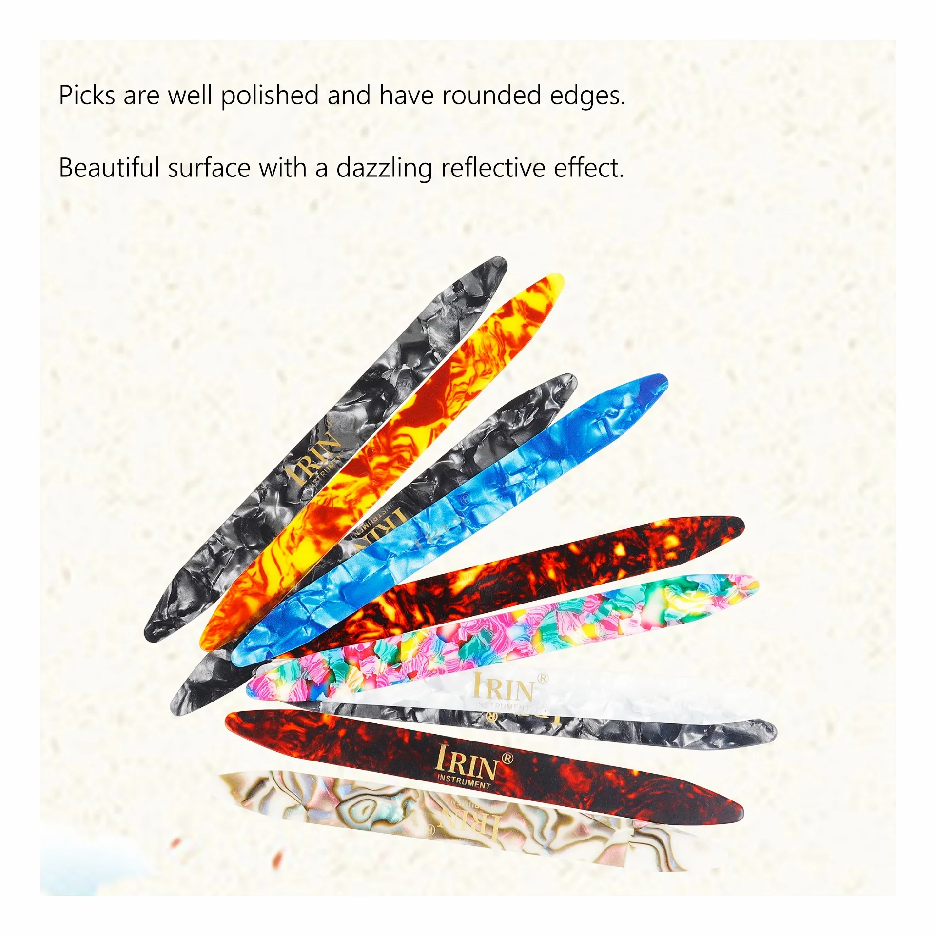 JELO AY-  PJ1426 5pcs Celluloid Picks Suitable For String Instrument Accessories Color Random Long Toggle Accessories picks
