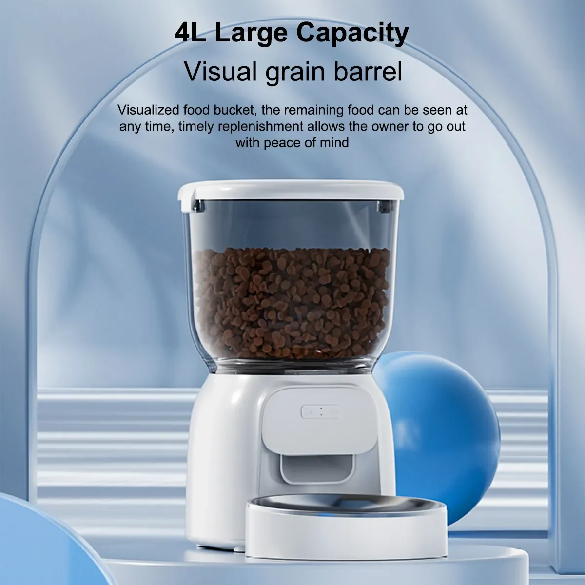 4L Smart Pet Feeder Wifi Mobile Phone App Remote Control Microchip Automatic Cat Feeder Pet Products