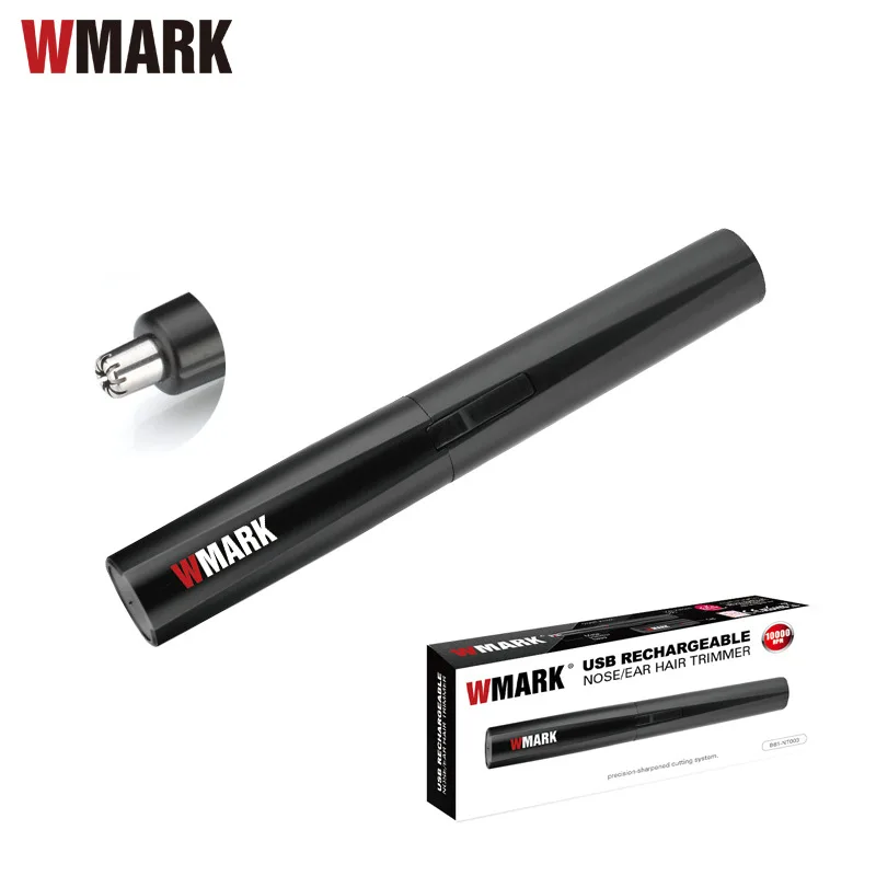 Wmark   B81-NT003 USB rechargeable nose hair clipper with 10000 rpm sharp and lightweight electric nose hair trimmer