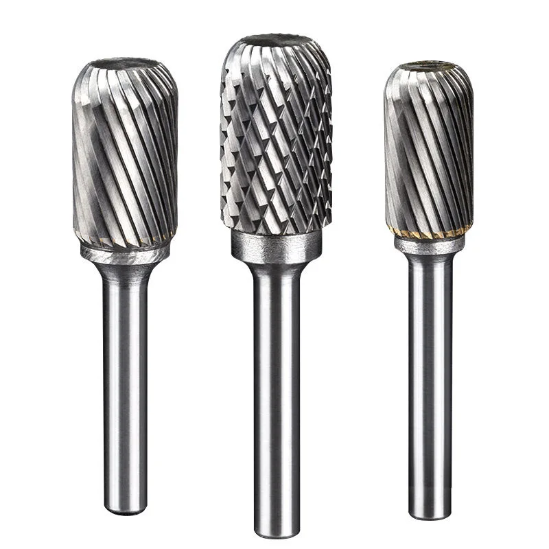 High quality 6mm shank carbide cutting tools single cut tungsten  rotary burr rotary file cutting burrs