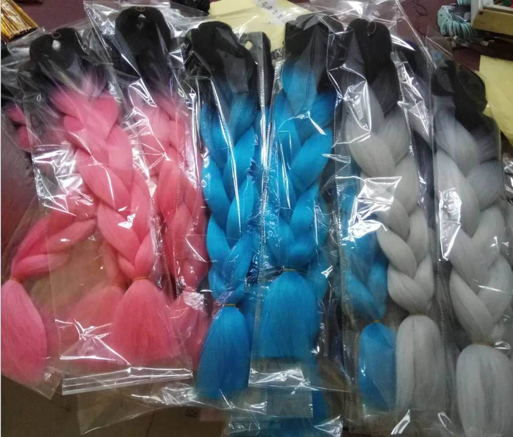 41 inch African chemical fiber wig big  braid high temperature Yak wire braid ombre HAIR