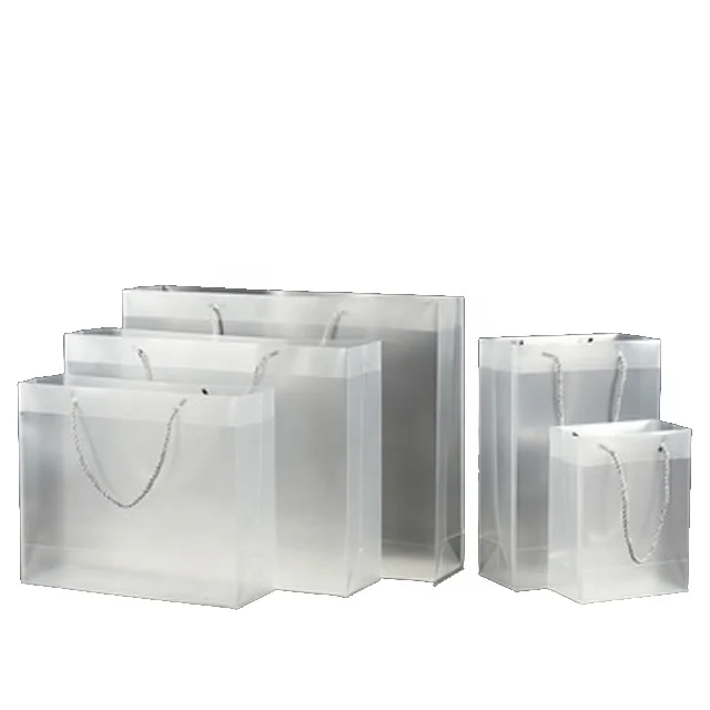 Custom Cheap recycling pp frosted polypropylene plastic Shopping handle Bags