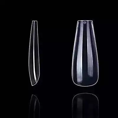 Wholesale Price Transparent ABS Materials Coffin False Nail Tips for Nail Salon Beauty