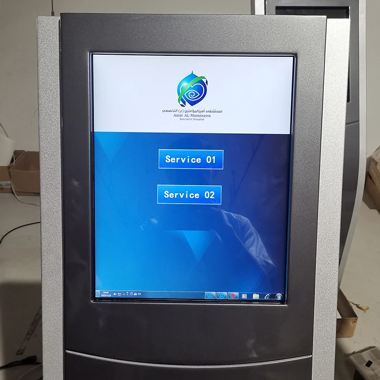  Floor Stand Wireless Calling Number Machine Touch Screen Ticket Issuing Dispenser Queue management system for Hospital